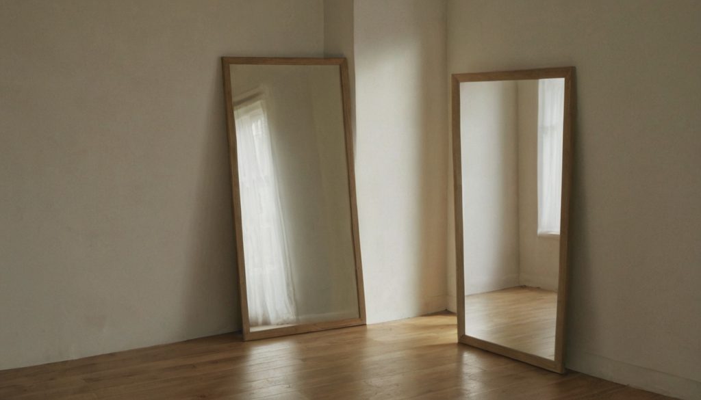 Practical visual for Where should floor mirrors be placed to reflect daylight without harsh window glare
