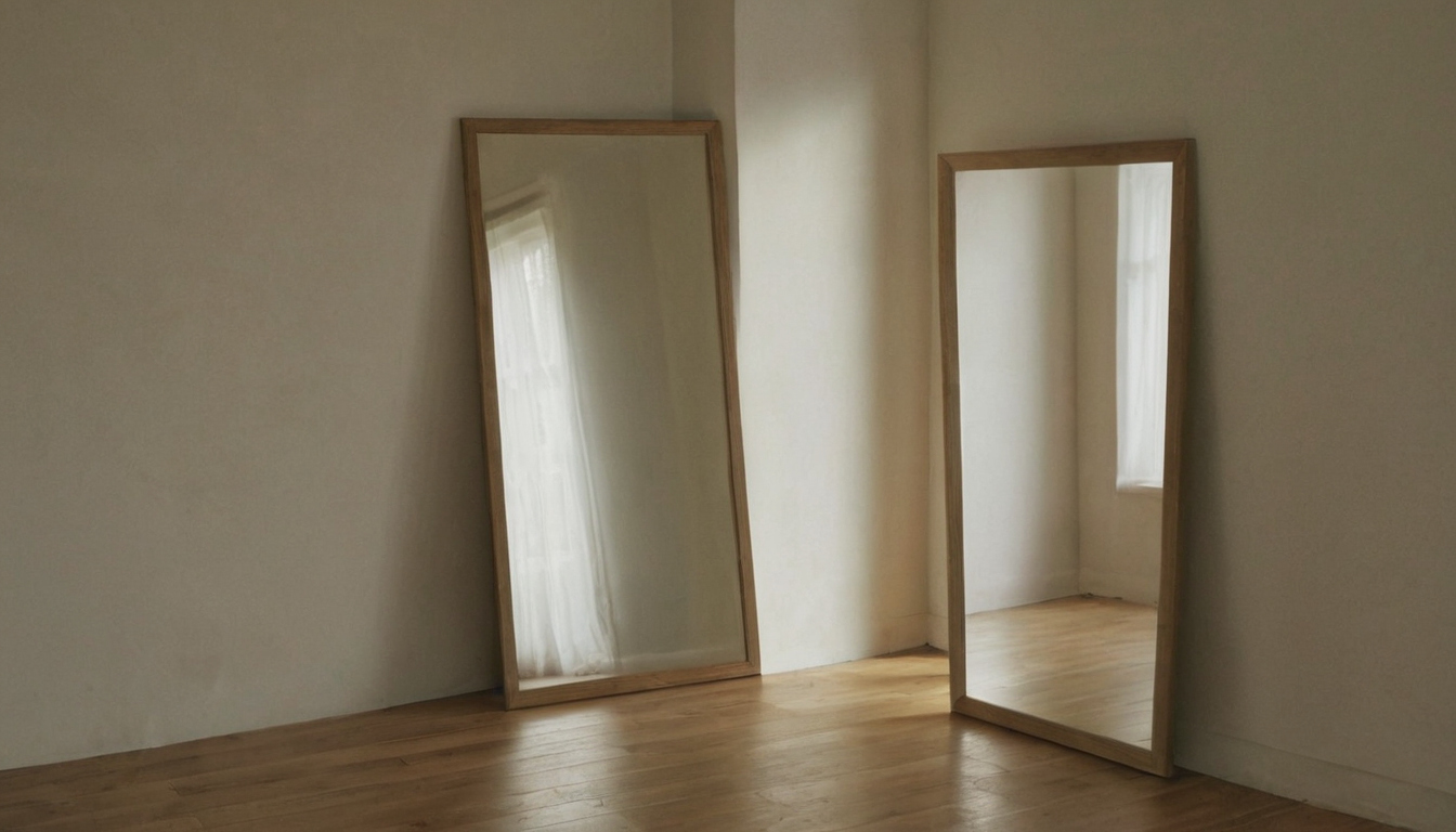 Practical visual for Where should floor mirrors be placed to reflect daylight without harsh window glare